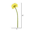 Vickerman 21" Artificial Yellow Gerbera Daisy Stem, 6 per Bag Image 2