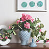 Vickerman 22" Artificial Coral Geranium Hanging Image 2
