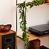 Vickerman 22" Artificial Green Olive Garland. Features green foliage with dark orange olives. Image 3