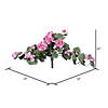 Vickerman 22" Artificial Light Pink Geranium Hanging. Image 4