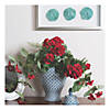 Vickerman 22" Artificial Red Geranium Hanging Bush Image 3