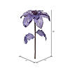 Vickerman 22" Lavender Velvet Glitter Trim Poinsettia, 6 per bag. Image 2