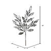 Vickerman 22" Silver Glitter Bay Leaf Artificial Christmas Spray. Includes 12 sprays per pack Image 1