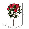 Vickerman 23'' Artificial Red Peony Bush Image 2