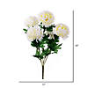 Vickerman 23" Artificial White Yellow Mum Bush Image 1