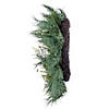 Vickerman 24" Artificial Mixed Fern Cedar Wreath Image 3