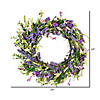 Vickerman 24" Artificial Purple Lilac Wild Flower Wreath Image 1