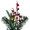 Vickerman 24" Berry MiPropered Pine Cone Artificial Pre-Lit Wreath, Dura-Lit Warm White LED Mini Lights. Image 1