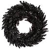 Vickerman 24" Black Fir Wreath - Unlit Image 1