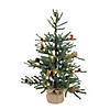 Vickerman 24" Carmel Pine Artificial Christmas Tree, Clear Dura-lit Lights Image 1