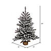 Vickerman 24" Flocked Anoka Pine Artificial Christmas Tree, Unlit Image 1