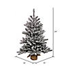 Vickerman 24" Flocked Anoka Pine Christmas Tree with Clear Lights Image 1
