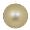 Vickerman 24" Giant Champagne Ornament. It measures 24 inches in diameter and is made with shatterproof plastic which is resistant to Breaking. UV Resistent Coating. Image 1