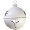 Vickerman 24" Matte White Iron Bell Ornament. Image 1