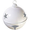 Vickerman 24" Matte White Iron Bell Ornament. Image 3