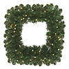 Vickerman 24" Oregon Fir Christmas Square Wreath with Clear Lights Image 1