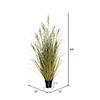 Vickerman 24" PVC Artificial Potted Green and Brown Grass and Plastic Grass Image 3