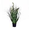 Vickerman 24" PVC Artificial Potted Green Sheep's Grass and Plastic Grass Image 1