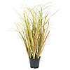 Vickerman 24" PVC Artificial Potted Mixed Brown Grass Image 1