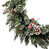 Vickerman 24" Snow Tipped Pine and Berry Christmas Wreath - Unlit Image 2