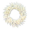 Vickerman 24" Sparkle White Spruce Christmas Wreath with Warm White Lights Image 1
