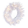 Vickerman 24" Sparkle White Spruce Christmas Wreath with Warm White Lights Image 3