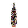 Vickerman 24" Vintage Tabletop Frosted Green Artificial Christmas Tree, Multi-colored Ornament Image 1