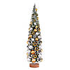 Vickerman 24" Vintage Tabletop Frosted Green Artificial Christmas Tree, Silver and Gold Ornament Image 1