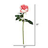 Vickerman 25" Artificial Dark Pink Open Rose Stem, 6 per Bag Image 2