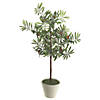 Vickerman 27" Artificial Green Olive Hill Tree Image 1