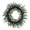 Vickerman 28" Artificial Mixed Fern Cedar Wreath Image 1