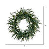 Vickerman 28" Artificial Mixed Fern Cedar Wreath Image 4