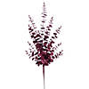 Vickerman 28" Burgundy Artificial Eucalyptus Glitter Spray, 2 per bag. Image 1