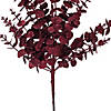 Vickerman 28" Burgundy Artificial Eucalyptus Glitter Spray, 2 per bag. Image 1