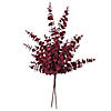 Vickerman 28" Burgundy Artificial Eucalyptus Glitter Spray, 2 per bag. Image 3