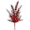 Vickerman 28" Red Artificial Eucalyptus Glitter Spray, 2 per bag. Image 1