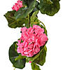 Vickerman 29" Pink Polyester Geranium Hanging Bush Image 2
