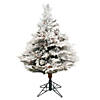 Vickerman 3.5&#39; Flocked Alberta Christmas Tree - Unlit Image 1