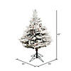 Vickerman 3.5' Flocked Alberta Christmas Tree - Unlit Image 2
