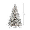 Vickerman 3.5' Flocked Alberta Christmas Tree with Warm White LED Lights Image 2