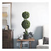 Vickerman 3' Artificial Double Ball Green Boxwood Topiary in Pot - UV Resistant Image 1