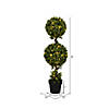 Vickerman 3' Artificial Double Ball Green Boxwood Topiary Image 2