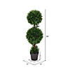 Vickerman 3' Artificial Double Ball Green Cedar Topiary Image 2