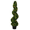 Vickerman 3' Artificial Potted Green Boxwood Spiral Tree Image 1