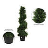Vickerman 3' Artificial Potted Green Cedar Spiral Tree Image 4