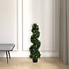 Vickerman 3' Artificial Potted Green Cedar Spiral Tree Image 1