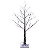 Vickerman 3' Brown Frosted Twig Tree, Warm White 3mm Wide Angle LED lights Image 1