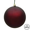 Vickerman 3" Burgundy Matte Ball Ornament, 12 per Bag Image 2