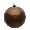 Vickerman 3" Chocolate Shiny Ball Ornament, 12 per Bag Image 1