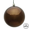 Vickerman 3" Chocolate Shiny Ball Ornament, 12 per Bag Image 2